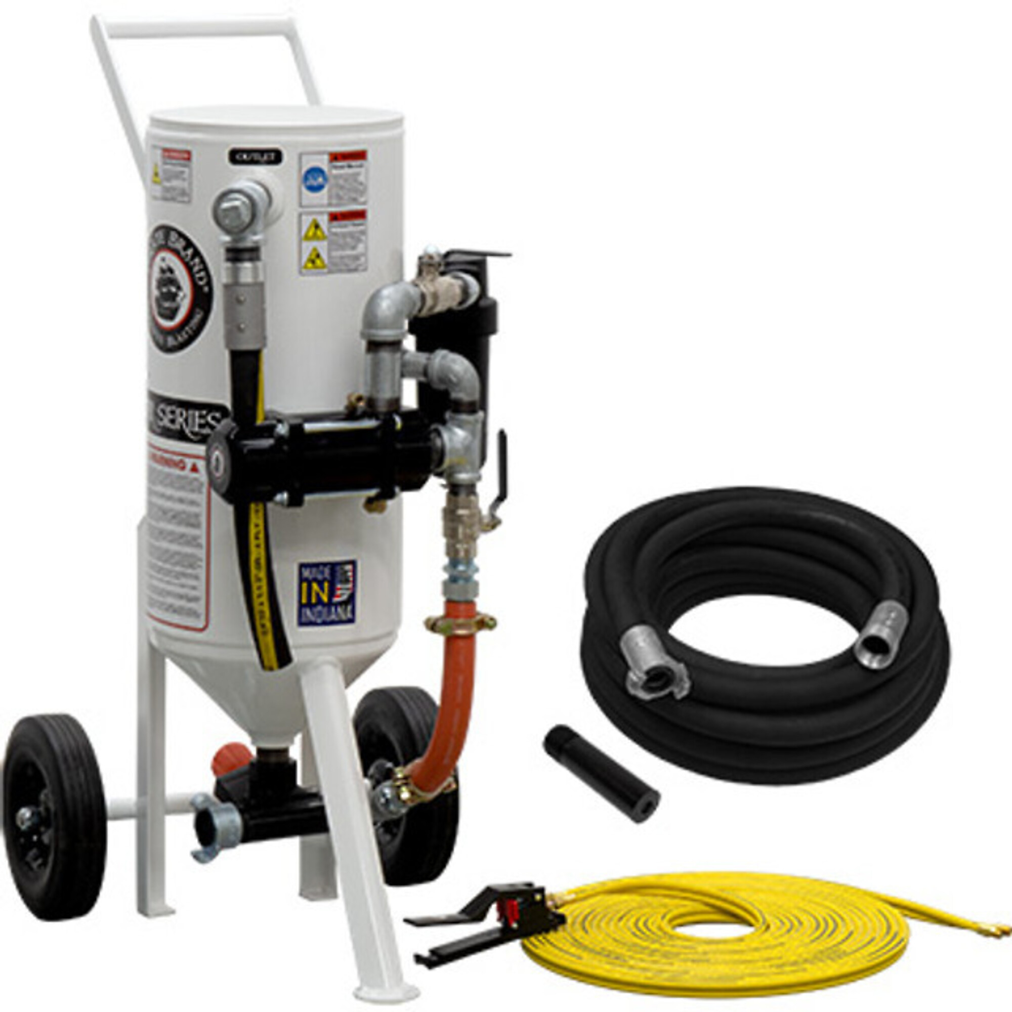 Pirate Brand S-Series Portable Blast Pot — 1.5 Cu. Ft., Pressure Release System, Pneumatic Controls, Model# 888-0131-12611PB-B